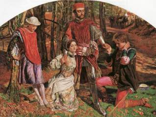 Holman Hunt - Valentino salva Silvia da Proteo 
(I due gentiluomini di Verona, Shakespeare)